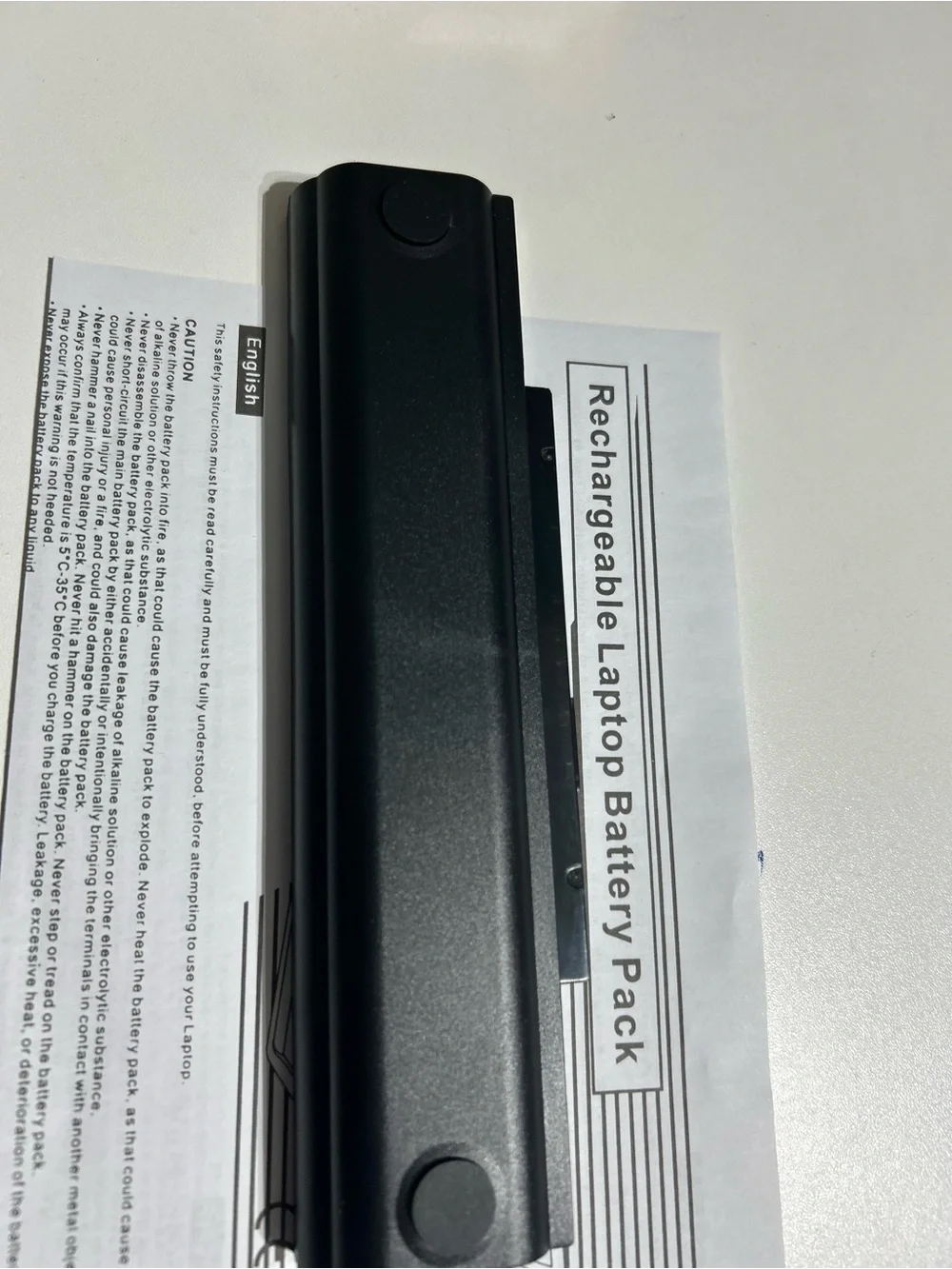 Black Rechargeable Laptop Battery Pack